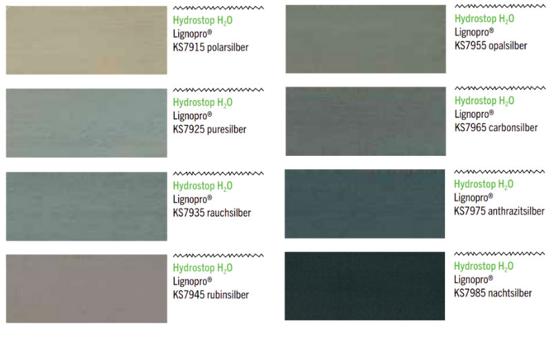 Tavolati in abete idrorepellente senza manutenzione - palette colori natural silver