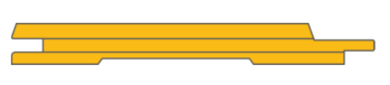 Facciate in legno di larice e douglas colorate e impregnate – BIORHO profilo 1